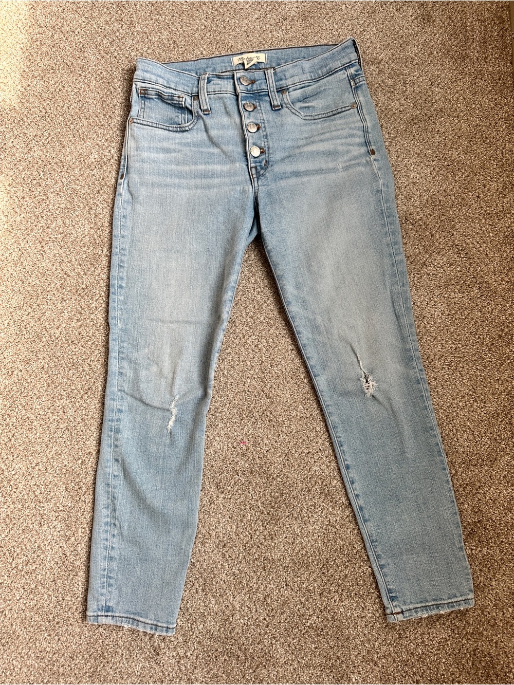 Madewell Women's 9 inch High-Rise Skinny Button-Fly Jeans size 27